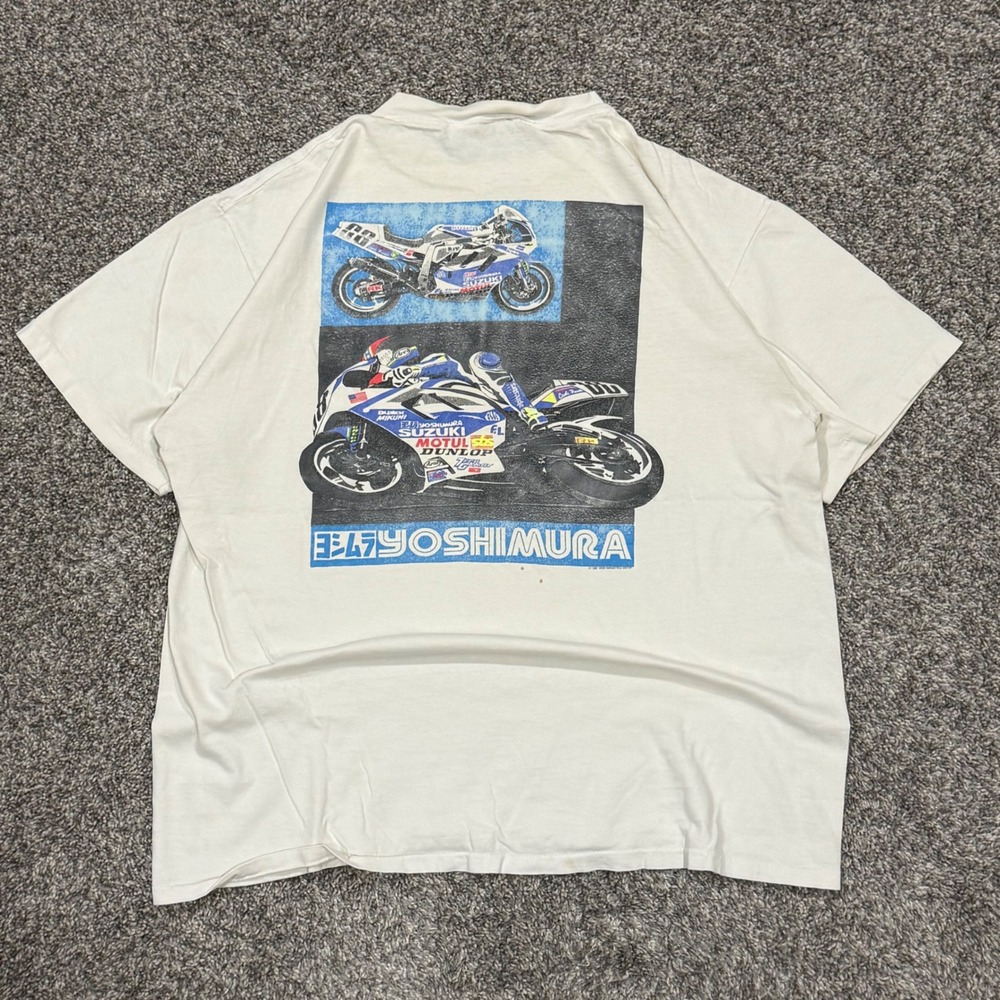 Vintage 90s Yoshimura Suzuki Racing TShirt Mens XL Oneita Single Stitch USA Made